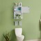 White Wall-Mounted 3-Tier Bathroom Cabinet with Towel Bar - Over Toilet Storage Shelf, Medicine Cabinet for Bathroom, Laundry, Bedroom, Kitchen (7.8"D x 16.9"W x 29.2"H)